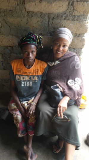 With Zainab on her porch